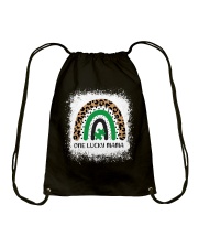 One lucky mama Patrick's day Drawstring Bag tile