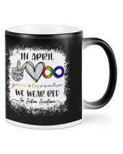 In April We Wear Red For Autism Acceptance Mugs tile