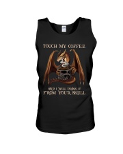 Touch my coffee Unisex Tank tile
