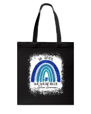 In April We Wear Blue For Autism Awareness Tote Bag tile