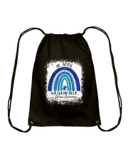 In April We Wear Blue For Autism Awareness Drawstring Bag tile
