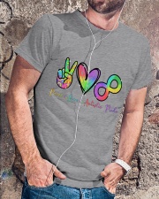 Peace Love Autistic Pride Classic T-Shirt lifestyle-mens-crewneck-front-4