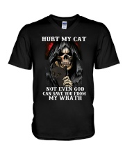 Hurt My Cat V-Neck T-Shirt tile