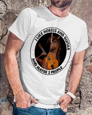 I Like Horses And Guitar Classic T-Shirt lifestyle-mens-crewneck-front-4