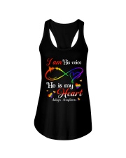 I Am His Voice He Is My Heart Ladies Flowy Tank tile