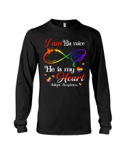 I Am His Voice He Is My Heart Long Sleeve Tee tile