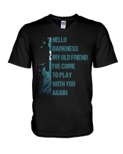 Hello Darkness V-Neck T-Shirt tile
