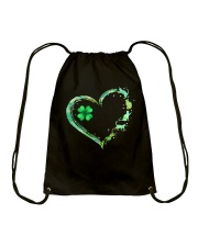 Shamrock Heart Patrick's Day Drawstring Bag tile