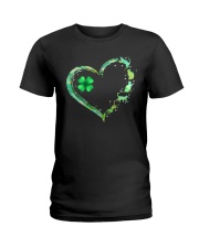 Shamrock Heart Patrick's Day Ladies T-Shirt tile