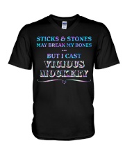Sticks and Stones V-Neck T-Shirt tile
