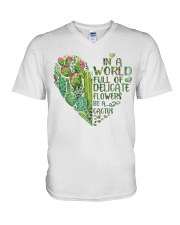 Be A Cactus V-Neck T-Shirt tile