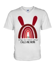 My Au-some Peep Calls Me Mom Easter Day V-Neck T-Shirt tile