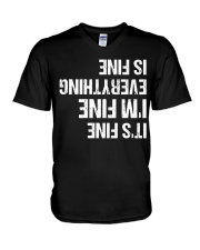 Everything's Fine V-Neck T-Shirt tile