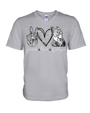 Peace Love Valkyrie V-Neck T-Shirt tile