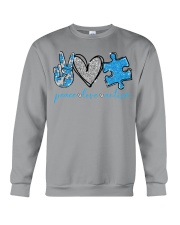 PEACE LOVE AUTISM Crewneck Sweatshirt tile