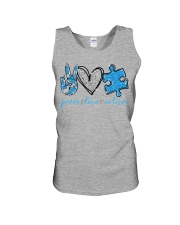 PEACE LOVE AUTISM Unisex Tank tile