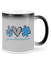 PEACE LOVE AUTISM Mugs tile