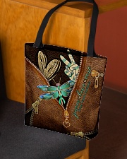 Peace love cure leather pattern print All-over Tote aos-all-over-tote-lifestyle-front-02