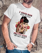 F-bomb Mom Classic T-Shirt lifestyle-mens-crewneck-front-4
