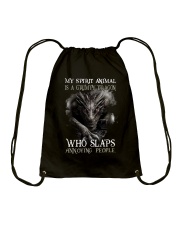 My Spirit Animal Is A Grumpy Dragon Drawstring Bag tile