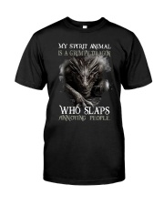 My Spirit Animal Is A Grumpy Dragon Classic T-Shirt front