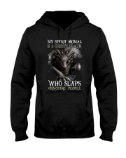 My Spirit Animal Is A Grumpy Dragon Hooded Sweatshirt tile