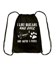 I Like Guitars And Dogs Drawstring Bag tile
