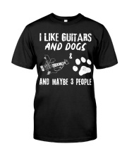 I Like Guitars And Dogs Classic T-Shirt front
