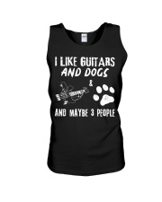 I Like Guitars And Dogs Unisex Tank tile