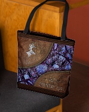 Country Girl Leather Pattern Print All-over Tote aos-all-over-tote-lifestyle-front-02