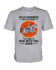 Hello Darkness My Old Friend V-Neck T-Shirt tile