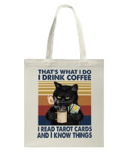 I Drink Coffee I Read Tarot Cards Tote Bag tile
