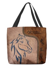Love horses leather pattern print All-over Tote back