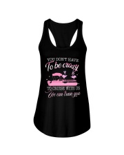 You don't have to be crazy Ladies Flowy Tank tile