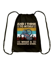 And I Think To Myself What A Wonderful Wheel Drawstring Bag tile