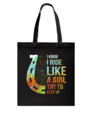 Ride like a girl Tote Bag tile