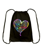 A World Where You Can Be Anything Be Kind Drawstring Bag tile