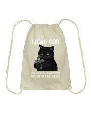 I Love God Drawstring Bag tile