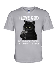 I Love God V-Neck T-Shirt tile