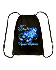 I Wear Blue Drawstring Bag tile