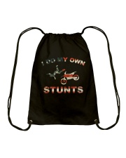 I do my own stunt Drawstring Bag tile