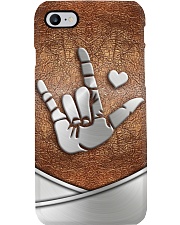 I Love You Metal Pattern Print Phone Case i-phone-8-case