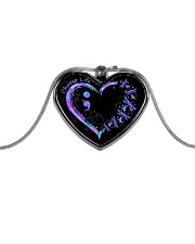 Choose life Metallic Heart Necklace front
