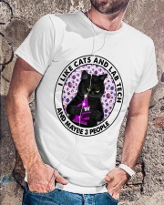 I Like Cats And Lab Tech Classic T-Shirt lifestyle-mens-crewneck-front-4