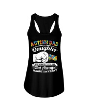 Autism Dad and daughter Ladies Flowy Tank tile