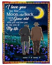 I Love You To The Moon And Back Valentine Small Fleece Blanket - 30" x 40" front