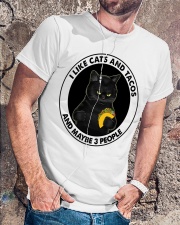I Like Cats And Tacos Classic T-Shirt lifestyle-mens-crewneck-front-4