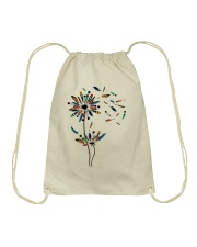 Dandelion Native American Feathers Drawstring Bag tile
