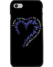 I Wear Teal And Purple For Someone I Miss Phone Case tile