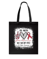In May We Wear Red For Stroke Awareness Tote Bag tile